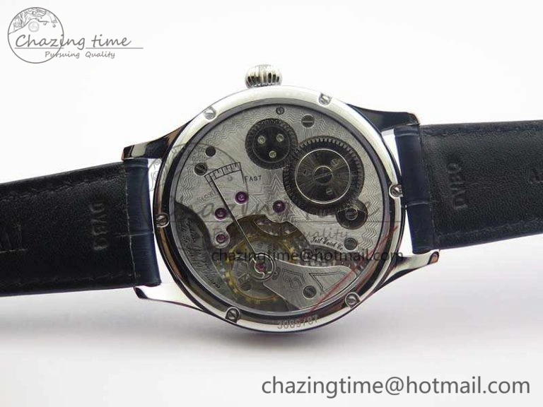 Portuguese Fa Jones IW544203 SS GSF 1:1 Best Edition White Dial On Leather Strap Casual 7235