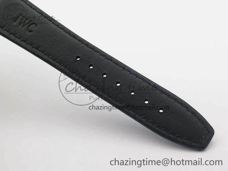 Portuguese Fa Jones IW544203 SS GSF 1:1 Best Edition White Dial On Leather Strap Casual 7235
