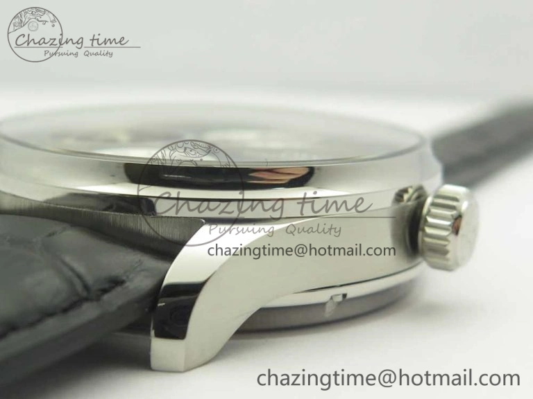 Portuguese Flying Tourbillon SS Gray Dial 2 Sub Dials on Black Leather Strap ComfortFit 7159