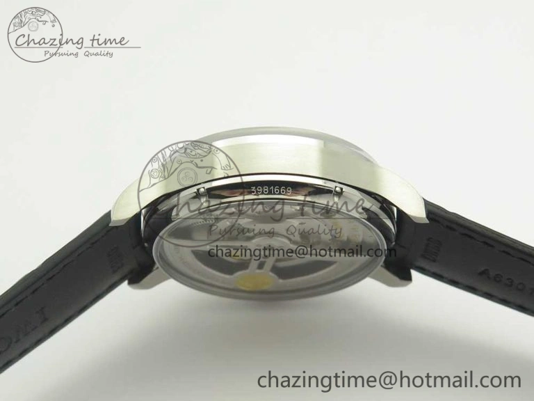 Portuguese Flying Tourbillon SS Gray Dial 2 Sub Dials on Black Leather Strap ComfortFit 7159