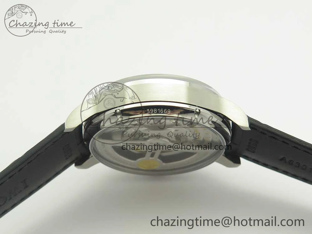 Portuguese Flying Tourbillon SS Gray Dial 2 Sub Dials on Black Leather Strap ComfortFit 7159