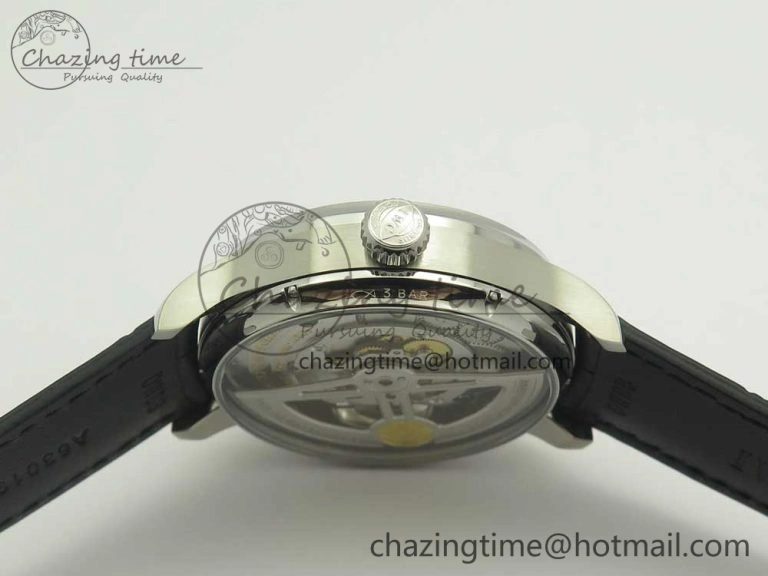 Portuguese Flying Tourbillon SS Gray Dial 2 Sub Dials on Black Leather Strap ComfortFit 7159