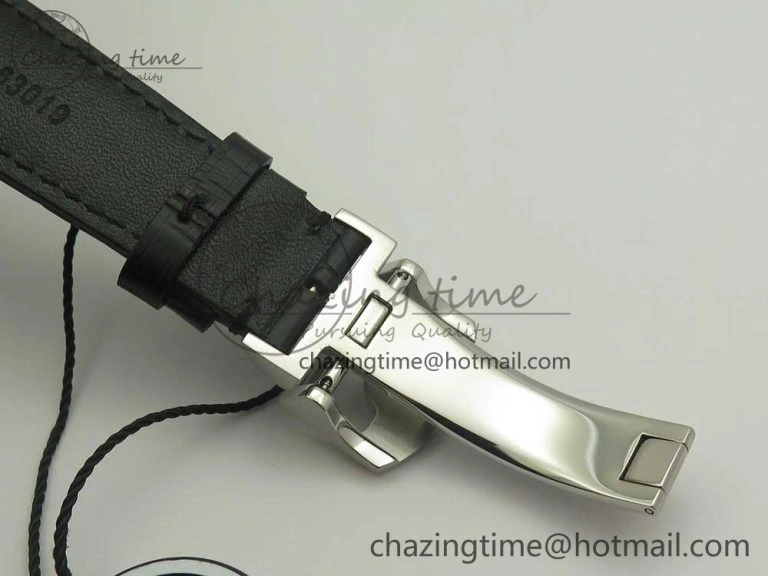 Portuguese Flying Tourbillon SS Gray Dial 2 Sub Dials on Black Leather Strap ComfortFit 7159