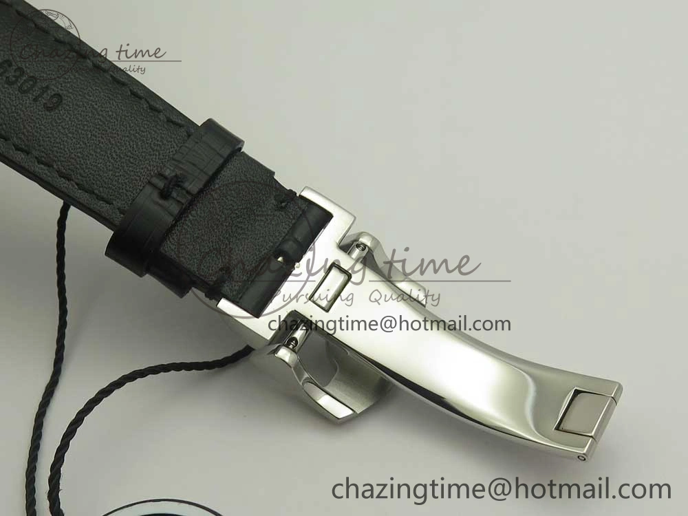 Portuguese Flying Tourbillon SS Gray Dial 2 Sub Dials on Black Leather Strap ComfortFit 7159