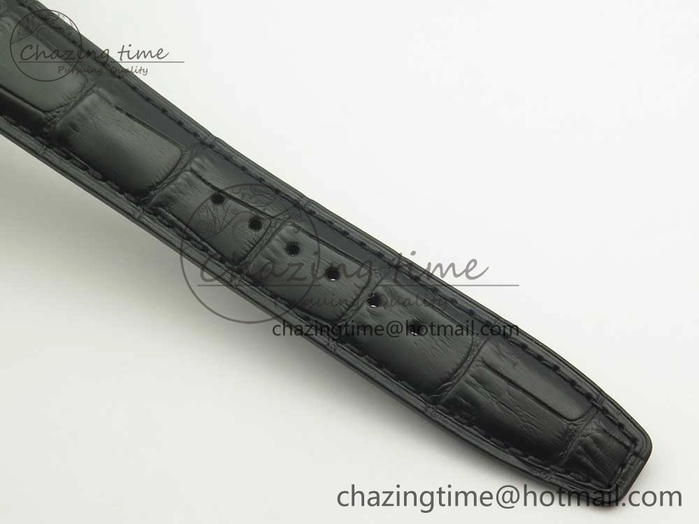Portuguese Flying Tourbillon SS Gray Dial 2 Sub Dials on Black Leather Strap ComfortFit 7159