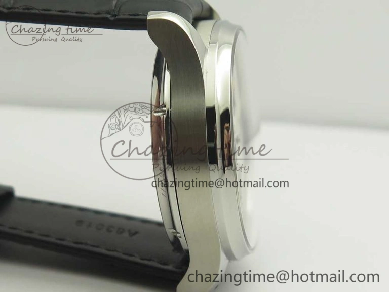 Portuguese Flying Tourbillon SS White Dial 2 Sub Dials on Black Leather Strap SoftTouch 7161