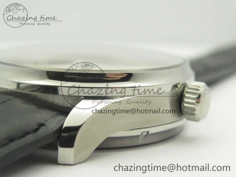 Portuguese Flying Tourbillon SS White Dial 2 Sub Dials on Black Leather Strap SoftTouch 7161