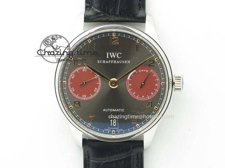 Portuguese IW358304 ZF 1:1 Best Edition SS Blue Dial on Leather Strap A TravelReady 7078