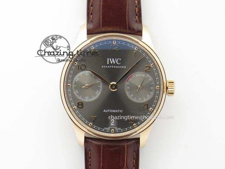 Portuguese IW358304 ZF 1:1 Best Edition SS Blue Dial on Leather Strap A TravelReady 7078