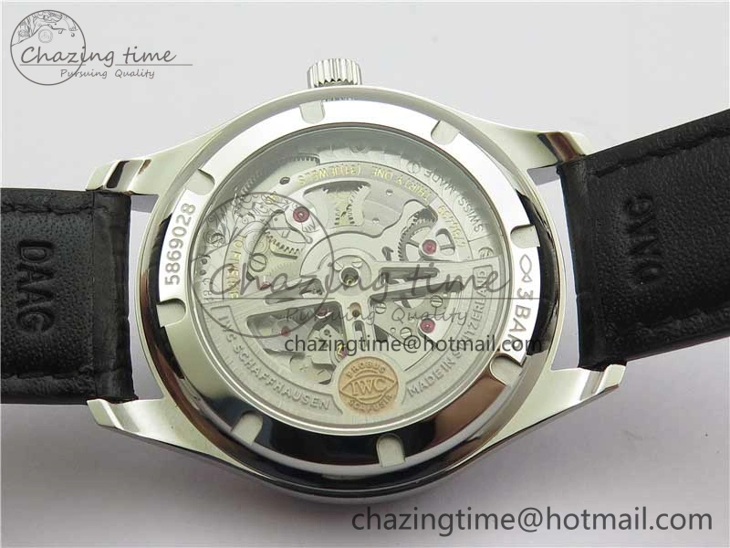 Portuguese IW358304 ZF 1:1 Best Edition SS Blue Dial on Leather Strap A TravelReady 7078