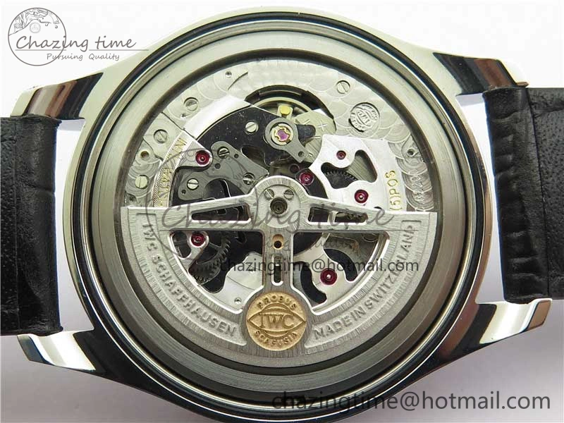 Portuguese IW358304 ZF 1:1 Best Edition SS Blue Dial on Leather Strap A TravelReady 7078