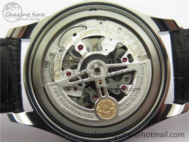 Portuguese IW358304 ZF 1:1 Best Edition SS Blue Dial on Leather Strap A TravelReady 7078