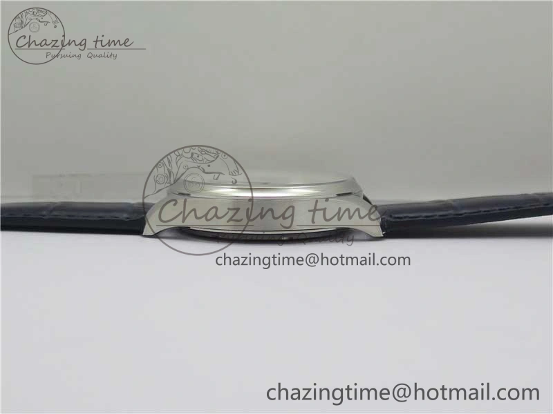 Practical Portuguese IW358304 ZF 1:1 Best Edition SS White Dial Blue Markers on Leather Strap A 7079