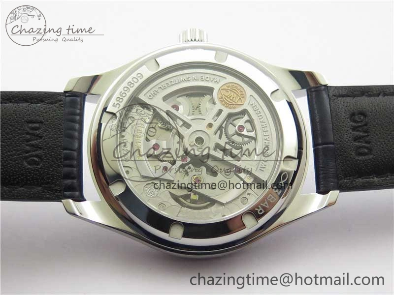 Practical Portuguese IW358304 ZF 1:1 Best Edition SS White Dial Blue Markers on Leather Strap A 7079