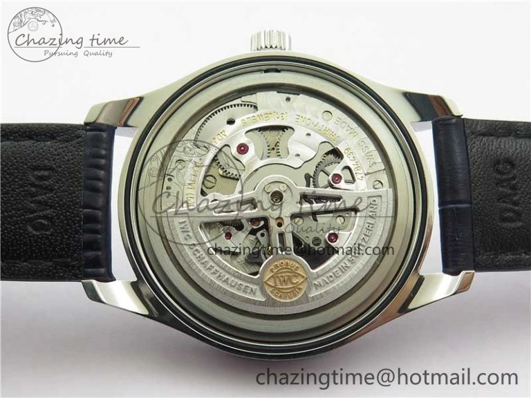 Practical Portuguese IW358304 ZF 1:1 Best Edition SS White Dial Blue Markers on Leather Strap A 7079