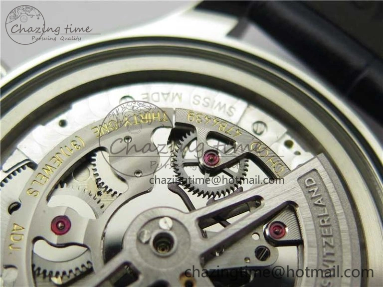 Practical Portuguese IW358304 ZF 1:1 Best Edition SS White Dial Blue Markers on Leather Strap A 7079