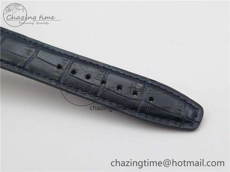 Practical Portuguese IW358304 ZF 1:1 Best Edition SS White Dial Blue Markers on Leather Strap A 7079
