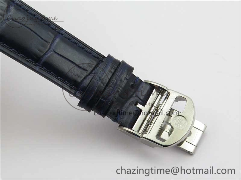 Practical Portuguese IW358304 ZF 1:1 Best Edition SS White Dial Blue Markers on Leather Strap A 7079