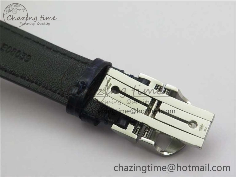 Practical Portuguese IW358304 ZF 1:1 Best Edition SS White Dial Blue Markers on Leather Strap A 7079