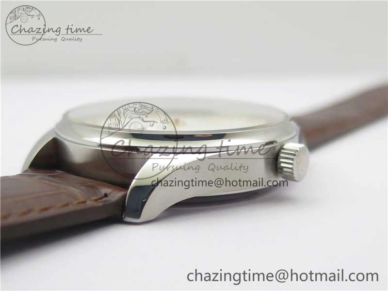 Portuguese IW358304 ZF 1:1 Best Edition SS White Dial RG Markers on Leather Strap A Lightweight 7077