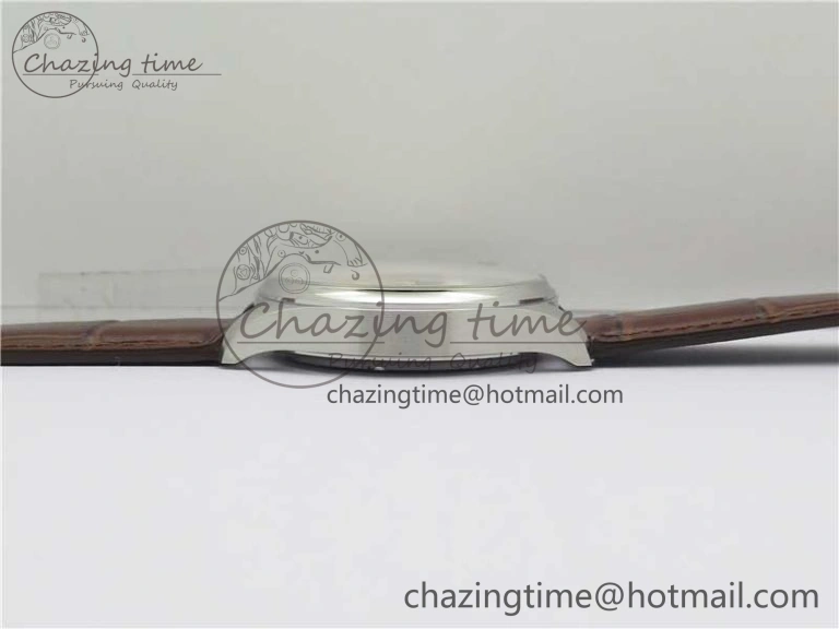 Portuguese IW358304 ZF 1:1 Best Edition SS White Dial RG Markers on Leather Strap A Lightweight 7077