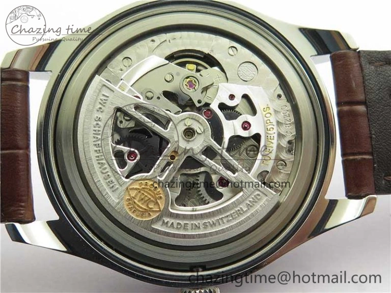 Portuguese IW358304 ZF 1:1 Best Edition SS White Dial RG Markers on Leather Strap A Lightweight 7077
