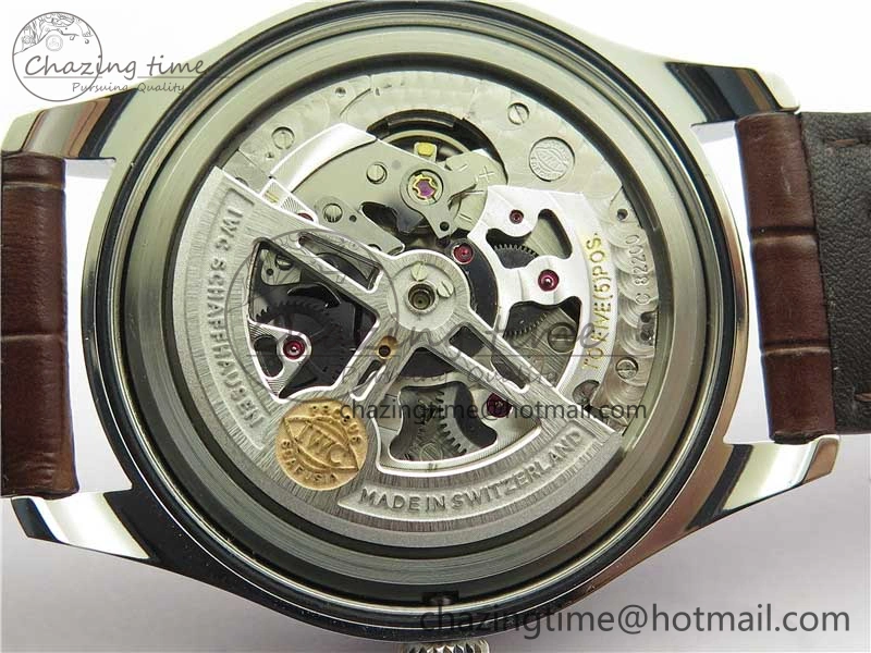 Portuguese IW358304 ZF 1:1 Best Edition SS White Dial RG Markers on Leather Strap A Lightweight 7077