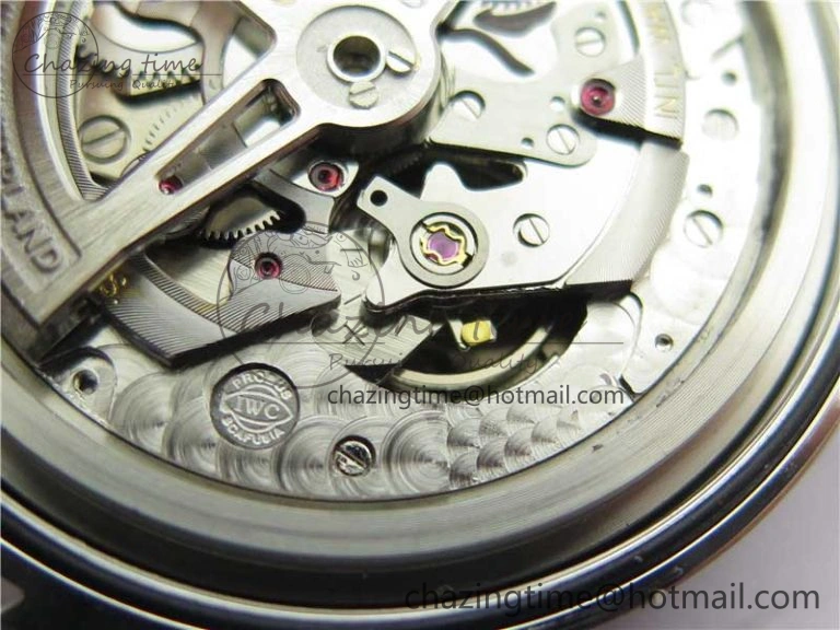 Portuguese IW358304 ZF 1:1 Best Edition SS White Dial RG Markers on Leather Strap A Lightweight 7077
