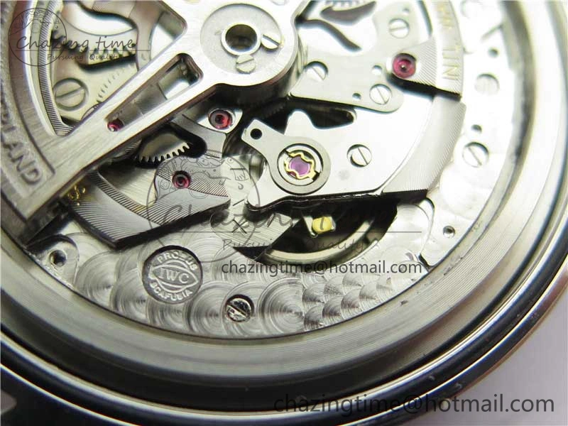 Portuguese IW358304 ZF 1:1 Best Edition SS White Dial RG Markers on Leather Strap A Lightweight 7077