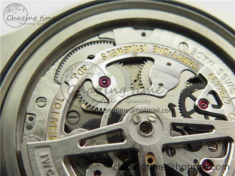Portuguese IW358304 ZF 1:1 Best Edition SS White Dial RG Markers on Leather Strap A Lightweight 7077