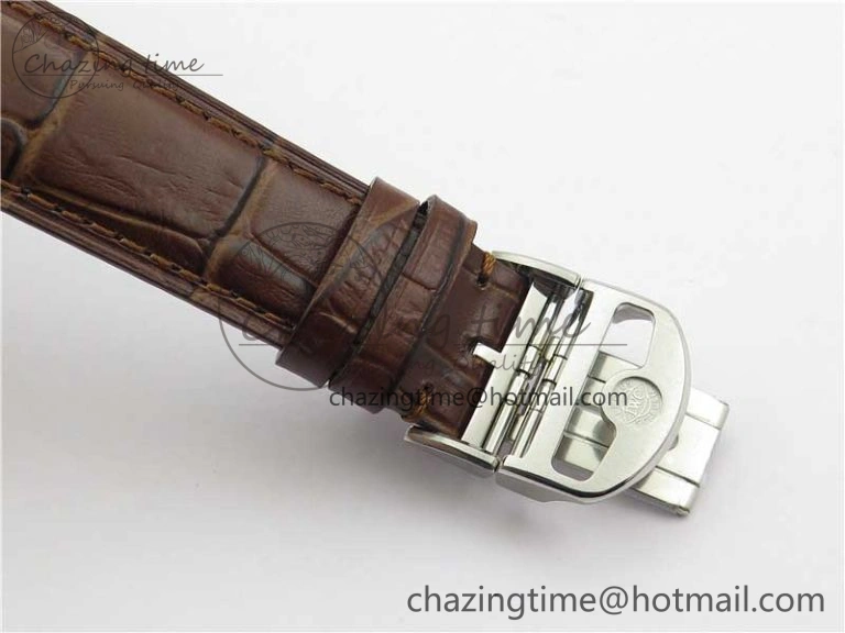 Portuguese IW358304 ZF 1:1 Best Edition SS White Dial RG Markers on Leather Strap A Lightweight 7077
