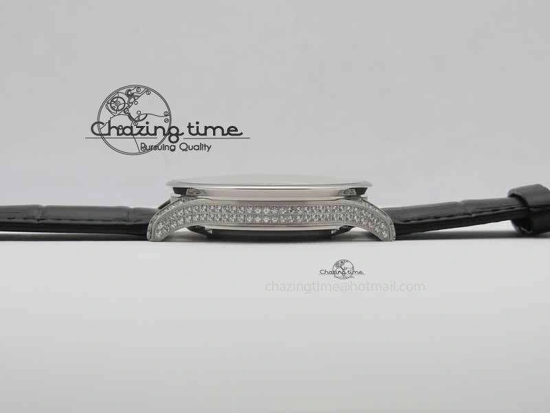 Contemporary Portuguese IW3714 Diam ZF V2 1:1 Best Edition Black Dial On Black Leather Strap A79350 (Slim Movement) 7245
