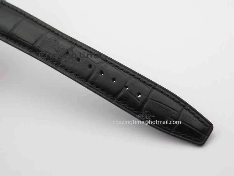 Contemporary Portuguese IW3714 Diam ZF V2 1:1 Best Edition Black Dial On Black Leather Strap A79350 (Slim Movement) 7245