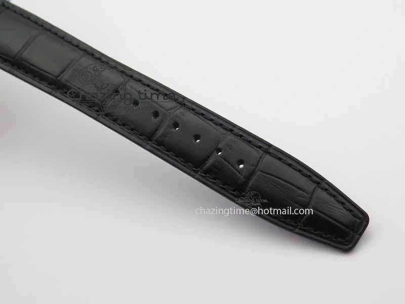 Contemporary Portuguese IW3714 Diam ZF V2 1:1 Best Edition Black Dial On Black Leather Strap A79350 (Slim Movement) 7245