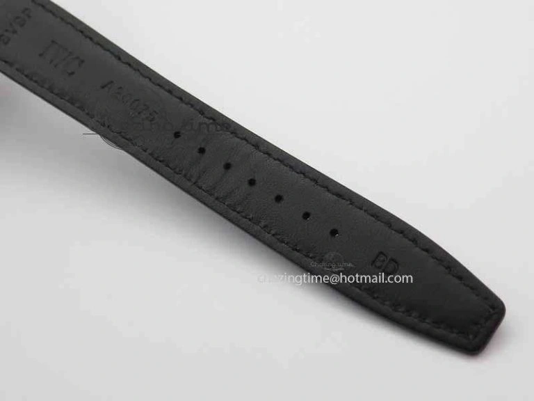 Contemporary Portuguese IW3714 Diam ZF V2 1:1 Best Edition Black Dial On Black Leather Strap A79350 (Slim Movement) 7245