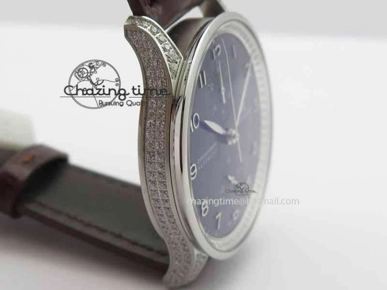 Thermal Portuguese IW3714 Diam ZF V2 1:1 Best Edition Gray Dial On Brown Leather Strap A79350 (Slim Movement) 7250