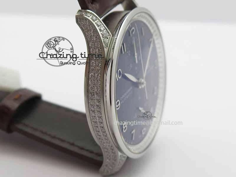 Thermal Portuguese IW3714 Diam ZF V2 1:1 Best Edition Gray Dial On Brown Leather Strap A79350 (Slim Movement) 7250