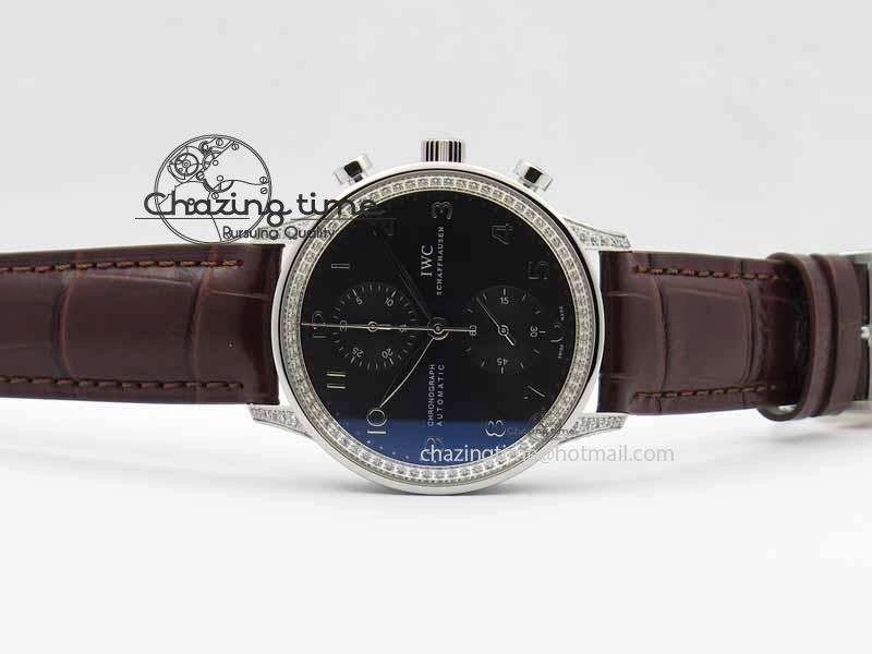 Thermal Portuguese IW3714 Diam ZF V2 1:1 Best Edition Gray Dial On Brown Leather Strap A79350 (Slim Movement) 7250