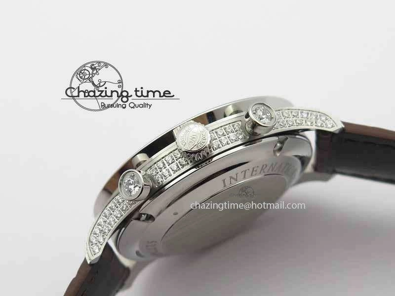 Thermal Portuguese IW3714 Diam ZF V2 1:1 Best Edition Gray Dial On Brown Leather Strap A79350 (Slim Movement) 7250