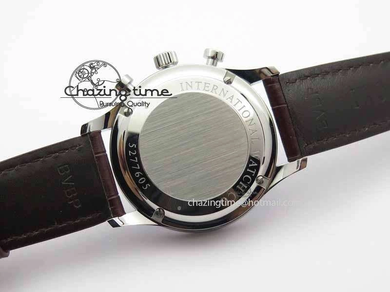 Thermal Portuguese IW3714 Diam ZF V2 1:1 Best Edition Gray Dial On Brown Leather Strap A79350 (Slim Movement) 7250
