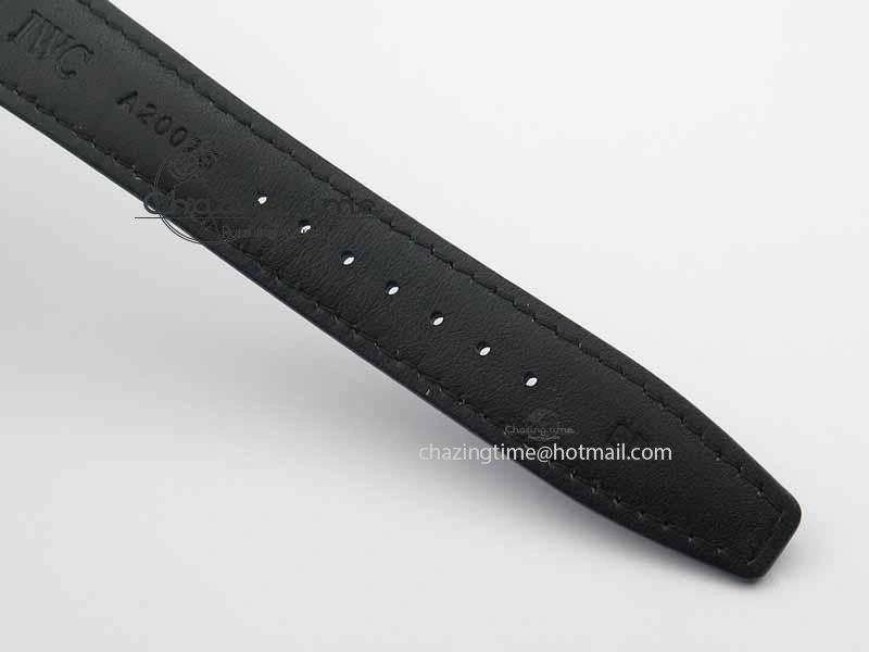 Portuguese IW3714 Diam ZF V2 1:1 Best Edition White Dial Blue Makers On Blue Leather Strap A79350 (Slim Movement) ZipUp 7248