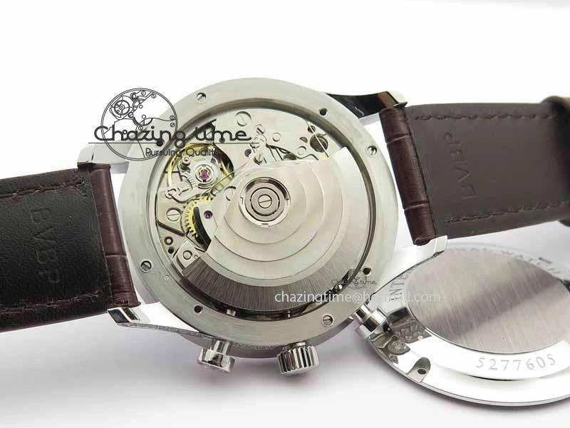 MultiPurpose Portuguese IW3714 Diam ZF V2 1:1 Best Edition White Dial RG Numbers On Brown Leather Strap A79350 (Slim Movement) 7246