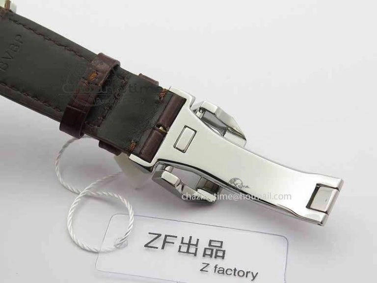 MultiPurpose Portuguese IW3714 Diam ZF V2 1:1 Best Edition White Dial RG Numbers On Brown Leather Strap A79350 (Slim Movement) 7246