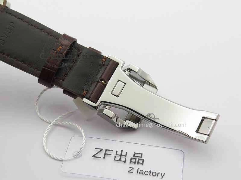 MultiPurpose Portuguese IW3714 Diam ZF V2 1:1 Best Edition White Dial RG Numbers On Brown Leather Strap A79350 (Slim Movement) 7246