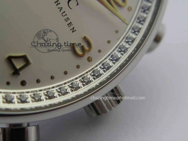 MultiPurpose Portuguese IW3714 Diam ZF V2 1:1 Best Edition White Dial RG Numbers On Brown Leather Strap A79350 (Slim Movement) 7246