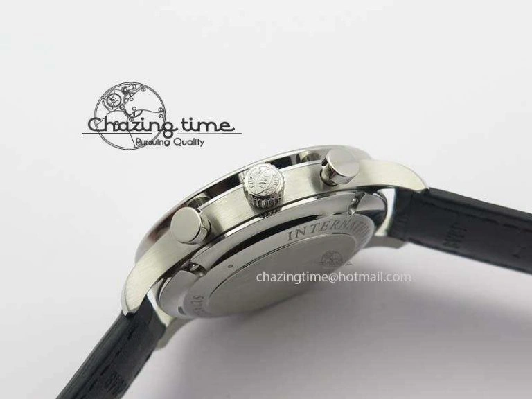 UrbanChic Portuguese IW371404 ZF V3 1:1 Best Edition SS Black Dial On Black Leather Strap A 7267