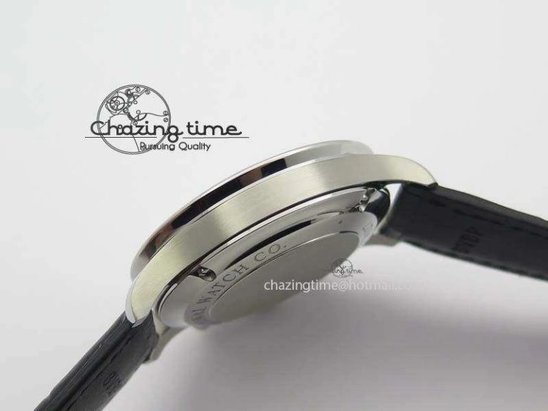 UrbanChic Portuguese IW371404 ZF V3 1:1 Best Edition SS Black Dial On Black Leather Strap A 7267