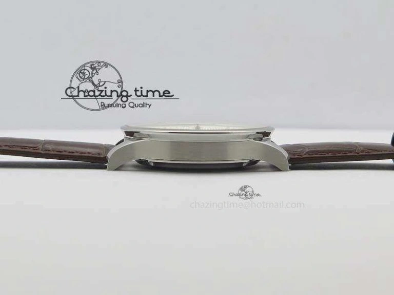 Portuguese IW371445 ZF 1:1 Best Edition SS White Dial Gold Markers On Brown Leather Strap A79350 V FastDry 7269