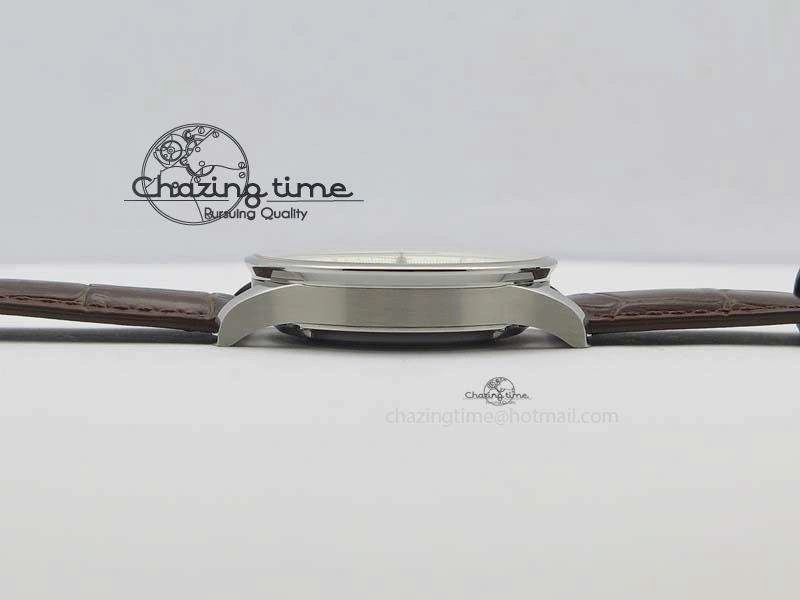 Portuguese IW371445 ZF 1:1 Best Edition SS White Dial Gold Markers On Brown Leather Strap A79350 V FastDry 7269