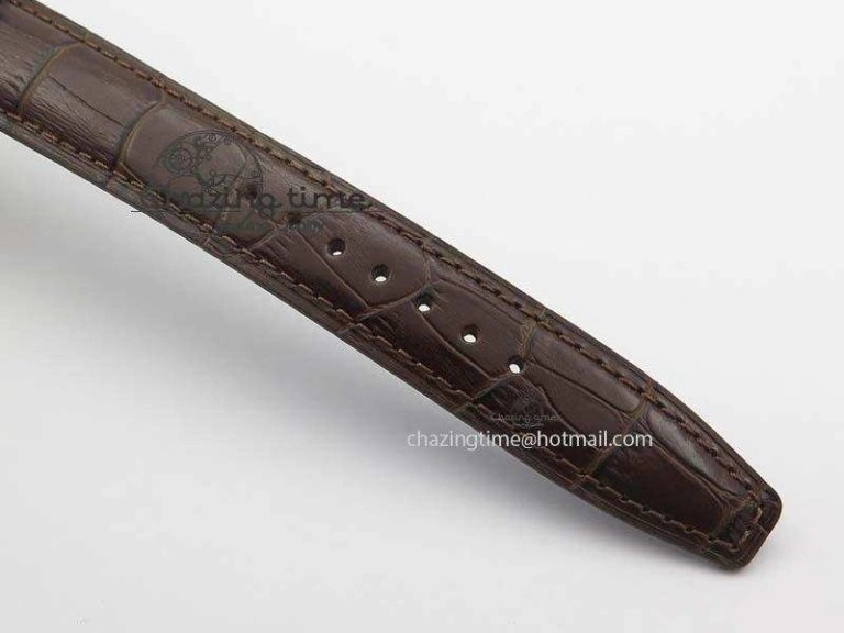 Portuguese IW371445 ZF 1:1 Best Edition SS White Dial Gold Markers On Brown Leather Strap A79350 V FastDry 7269